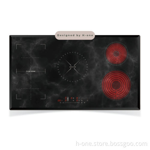High-Power Built-in Hybrid Cooker with 5 Burners and Flex Zone